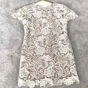 Dress the Population cream colored lace dress